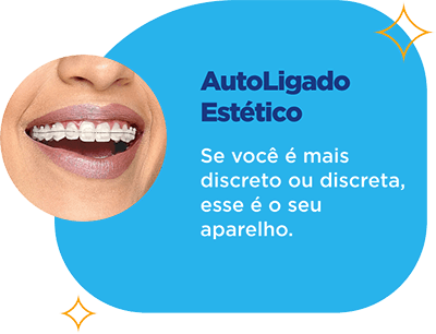 Aparelho autoligado fixo estético